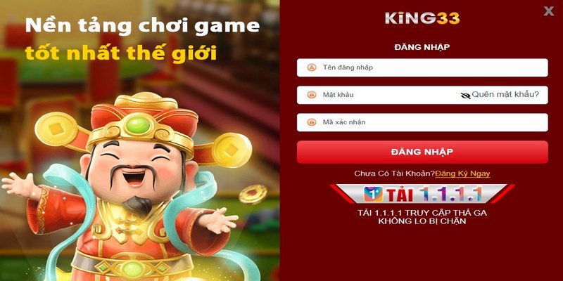 Truy cập đơn giản để trải nghiệm cùng Baccarat King33